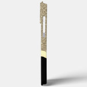 Coques Case-Mate iPhone Elegant Gold Wave Parties scintillant Monogramme N (Verso / Gauche)