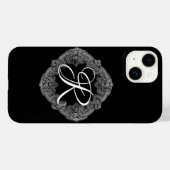 Coques Case-Mate iPhone Élégant Goth Initial (Verso (horizontal))