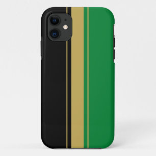 Case-Mate iPhone Case Élégant goût Black Kelly Green Racing Stripes