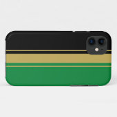 Coques Case-Mate iPhone Élégant goût Black Kelly Green Racing Stripes (Dos (Horizontal))