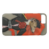 Coques Case-Mate iPhone Elégant Greyhound et parapluie rouge (Dos (Horizontal))