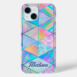Coque Pour iPhone 15 Élégant hologramme girly coloré