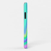 Coques Case-Mate iPhone Élégant Holographique mignon Flamant rose bébé (Dos/Droite)