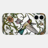 Coques Case-Mate iPhone Elegant hummingbird artwork botanical boho chic (Verso (horizontal))