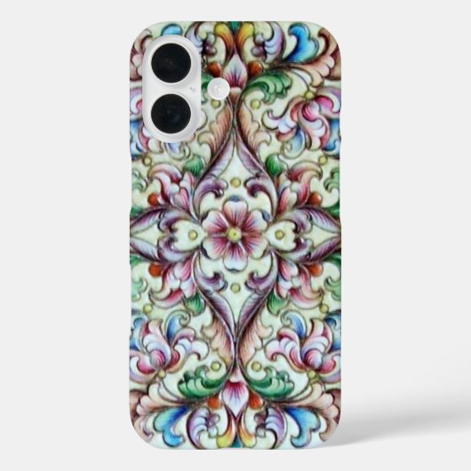 COQUES Case-Mate iPhone ÉLÉGANT IMAGINAIRE FLORAL VERT ROSE (Verso)