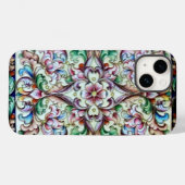 COQUES Case-Mate iPhone ÉLÉGANT IMAGINAIRE FLORAL VERT ROSE (Verso (horizontal))