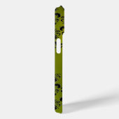 COQUES Case-Mate iPhone ÉLÉGANT JAUNE BLACK DAMASK MONOGRAM (Verso / Droite)