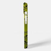 COQUES Case-Mate iPhone ÉLÉGANT JAUNE BLACK DAMASK MONOGRAM (Verso / Gauche)