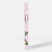 Coques Case-Mate iPhone Élégant joli motif fleuri rose (Verso / Gauche)