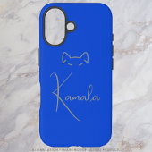 Coques Case-Mate iPhone Élégant Kamala Harris Blue Minimalisme Personnalis