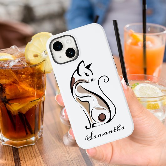 Coques Case-Mate iPhone Élégant Kitty moderne, Maman de chat, mignonne per