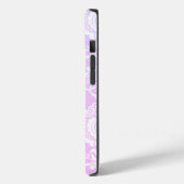 Coques Case-Mate iPhone Élégant Lavande Damask Monogramme (Verso / Gauche)