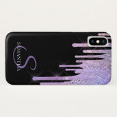 Coques Case-Mate iPhone Élégant Lavander Drips (Dos (Horizontal))