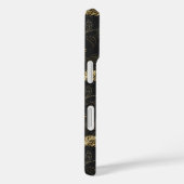 Coques Case-Mate iPhone Élégant léopard Art Déco noir et or (Verso / Droite)