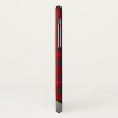 Coques Case-Mate iPhone Élégant look rouge & vert plaid & aluminium (Dos/Gauche)