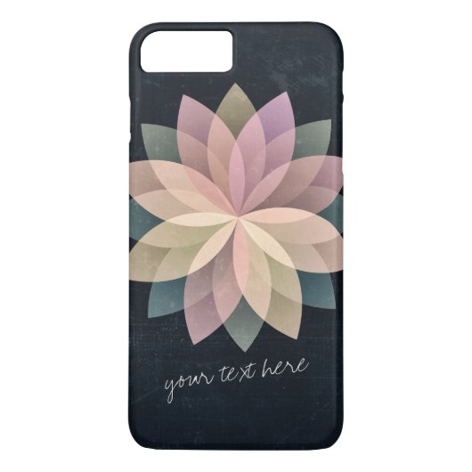 Coques Case-Mate iPhone Élégant Lotus Floral Mandala Black Grunge (Dos)