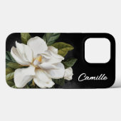 Coques Case-Mate iPhone Élégant Magnolia Floral Personnalisé (Verso (horizontal))