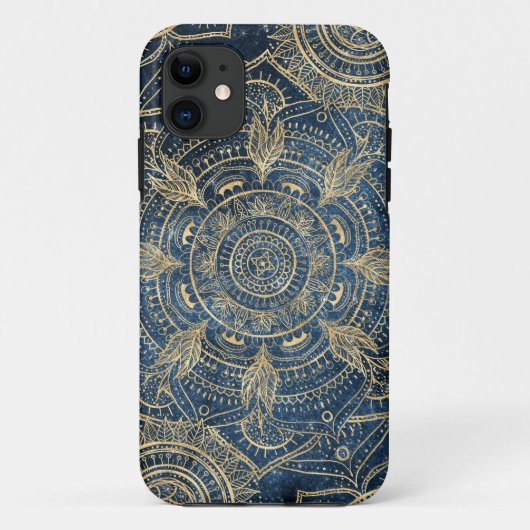 Coques Case-Mate iPhone Elégant Mandala Blue Whimsy Design (Dos)