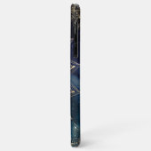 Coques Case-Mate iPhone Elégant Mandala Gold Blue Galaxy (Dos/Gauche)