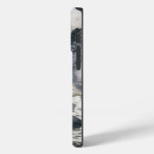 Coques Case-Mate iPhone Élégant marbre blanc Cool noir (Verso / Gauche)