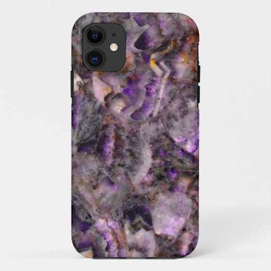 Coques Case-Mate iPhone Elégant marbre de quartz améthyste violet granit (Dos)