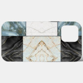 Coques Case-Mate iPhone Elégant marbre monochrome motif moderne esthétique (Verso (horizontal))