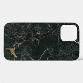 Coques Case-Mate iPhone Élégant marbre noir : Arrière - plan texturé (Verso (horizontal))