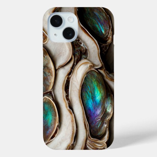 Coques Case-Mate iPhone Elégant Marbre Texture Pierre d'Abalone Luxe (Verso)