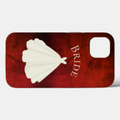 Coques Case-Mate iPhone Élégant Mariage de typographie de mariée blanche r (Verso (horizontal))