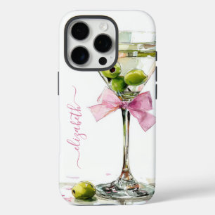 Coques iPhone 16 Pro Élégant Martini Monogrammé