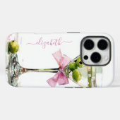 Coques Case-Mate iPhone Élégant Martini Monogrammé (Verso (horizontal))