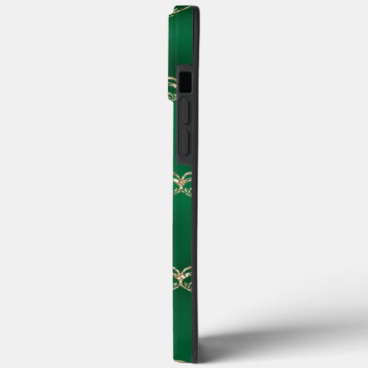 Coques Case-Mate iPhone Élégant métal vert or Damask (Verso / Gauche)