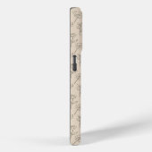 Coques Case-Mate iPhone Elegant Minimal Floral Line Pattern (Verso / Droite)