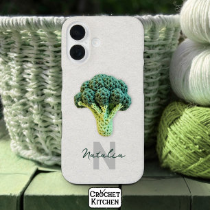 Coques iPhone 16 Élégant minimaliste Crochet Broccoli Nom