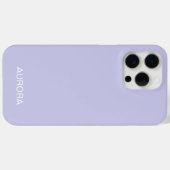 Coques Case-Mate iPhone Élégant Misty Lilac Nom personnalisé - (Verso (horizontal))