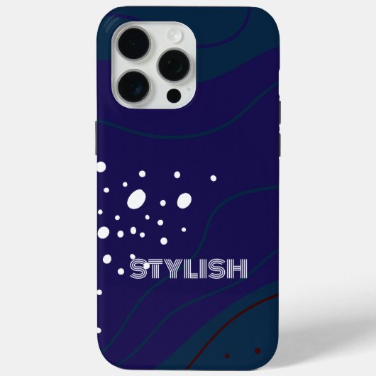 Coques Case-Mate iPhone Elégant & moderne bleu & blanc (Verso)