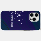Coques Case-Mate iPhone Elégant & moderne bleu & blanc (Verso (horizontal))