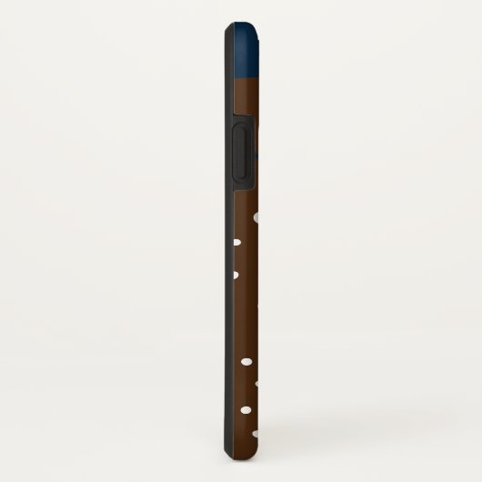 Coques Case-Mate iPhone Elégant & moderne bleu & blanc (Dos/Droite)