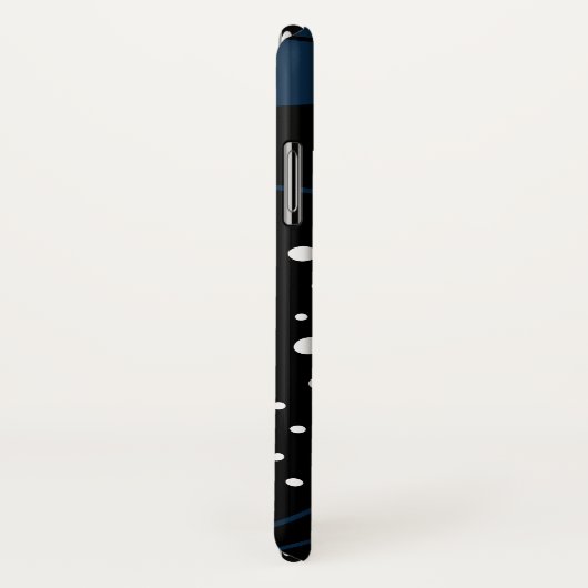 Coques Case-Mate iPhone Elégant & moderne bleu & blanc (Dos/Droite)