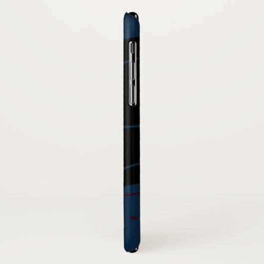 Coques Case-Mate iPhone Elégant & moderne bleu & blanc (Dos/Gauche)