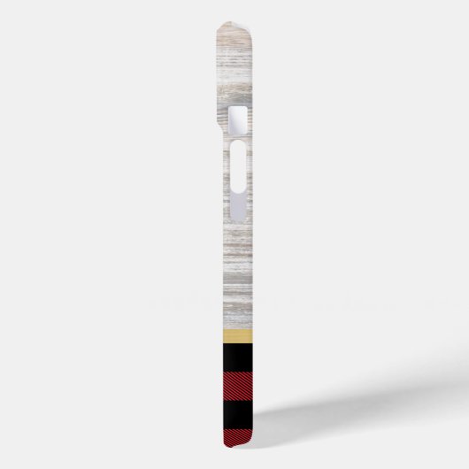 Coques Case-Mate iPhone Élégant Moderne Bois Or Buffalo Nom Plaid (Verso / Gauche)