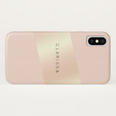 Coques Case-Mate iPhone Élégant moderne chick rose rose rose rose rayé (Dos (Horizontal))
