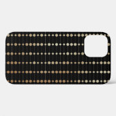 Coques Case-Mate iPhone Elégant moderne perles d'or cercles Motif points | (Verso (horizontal))
