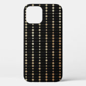Coques Case-Mate iPhone Elégant moderne perles d'or cercles Motif points | (Verso)