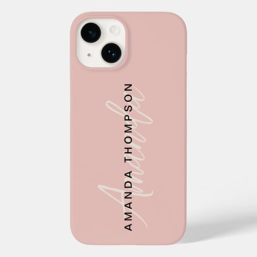 Coques Case-Mate iPhone Élégant Moderne Personnalisé Avec Le Nom Monogramm (Verso)