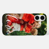 Coques Case-Mate iPhone Élégant moderne personnalisé Love Script Photo (Verso (horizontal))