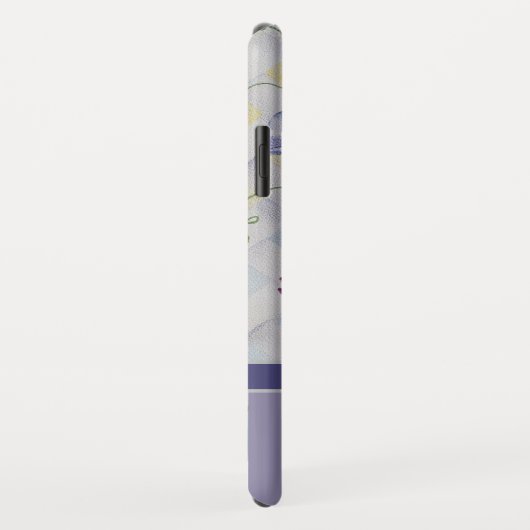 Coques Case-Mate iPhone Élégant Moderne Pois Doux Monogramme Nom (Dos/Droite)