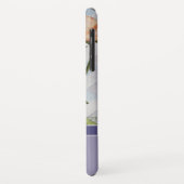 Coques Case-Mate iPhone Élégant Moderne Pois Doux Monogramme Nom (Dos/Gauche)