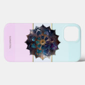 Coques Case-Mate iPhone Élégant Moderne Striped, Ombre Mandala (Verso (horizontal))