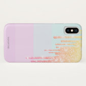 Coques Case-Mate iPhone Elégant Moderne Striped, Ombre Parties scintillant (Dos (Horizontal))